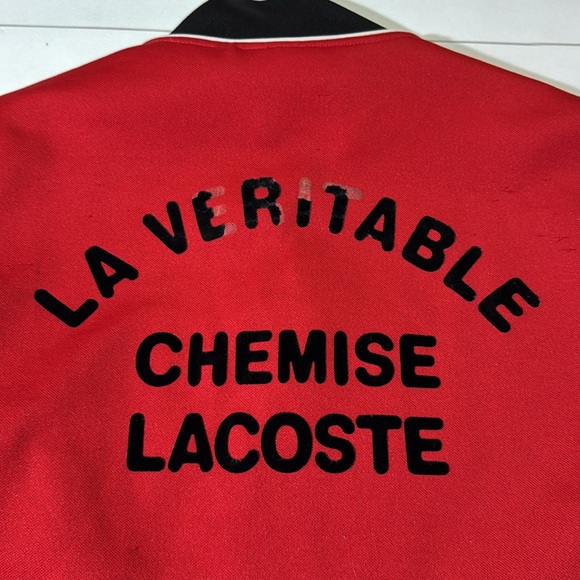 Lacoste mens S Small 3 red full zip contrast accent sport sweatshirt - Picture 10 of 11